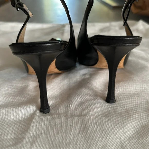 JIMMY CHOO leather buckle sling back - Picture 4 of 9